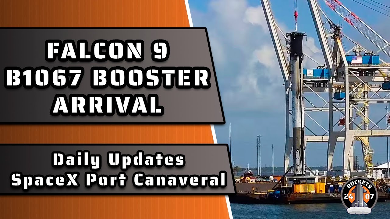 Falcon 9 B1067 Arrives At Port Canaveral After CRS-22