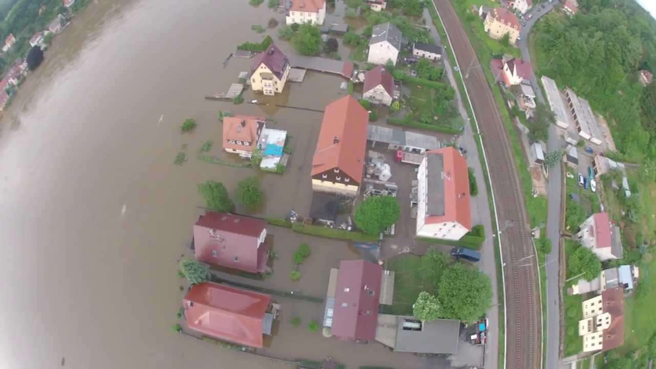 Elbeflut Hochwasser 2013 Stadt Wehlen