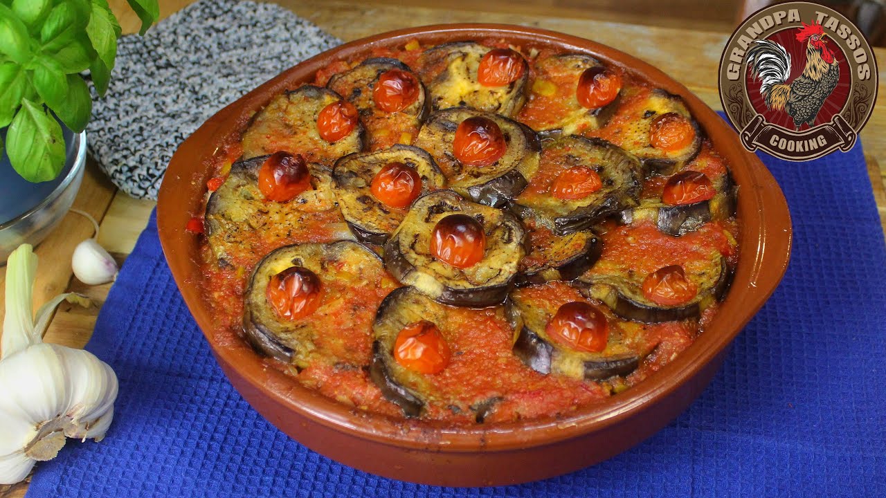 Греческая запеканка из макарон Джувеци с баклажанами
