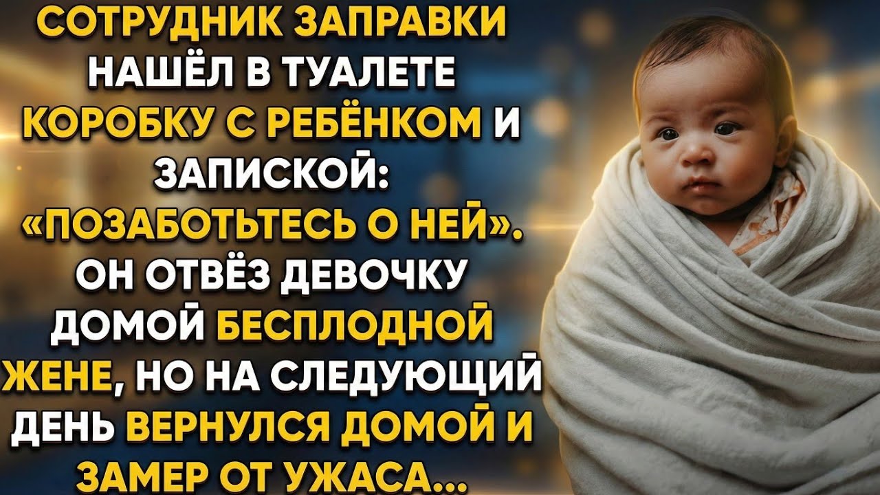 Сотрудник заправки нашёл в туалете коробку с ребёнком с запиской. Он отвез его жене, а вечером...