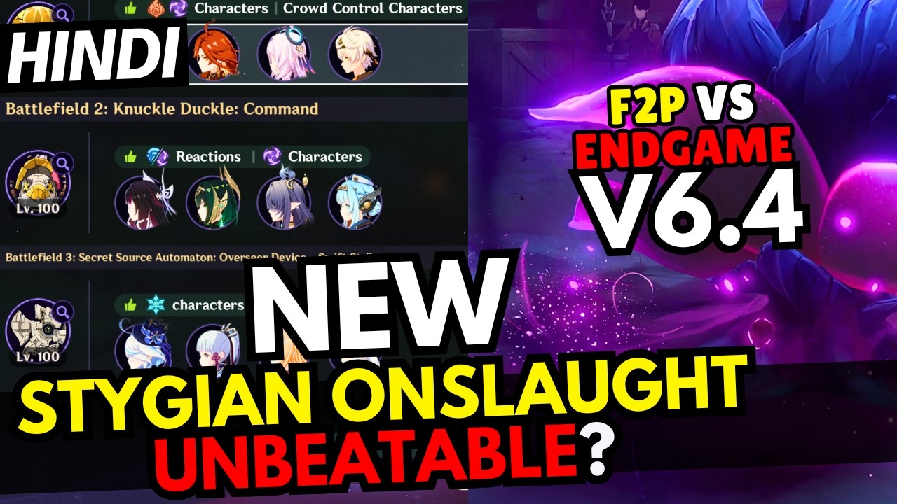 [Hindi] Genshin 6.4 Stygian Onslaught New Enemy Mechanics & META 📈💀