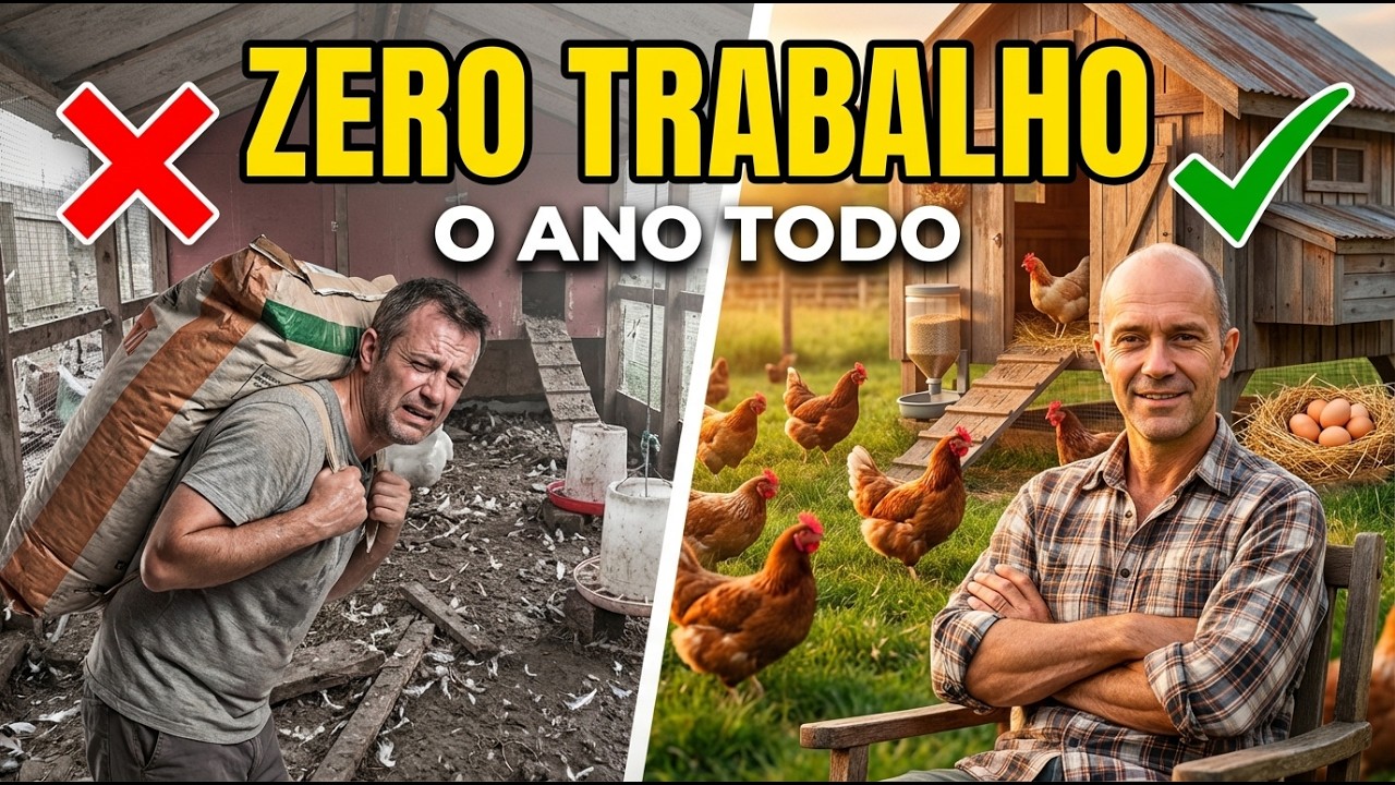Galinheiro com ZERO Trabalho: O Sistema que se Alimenta SOZINHO o Ano TODO