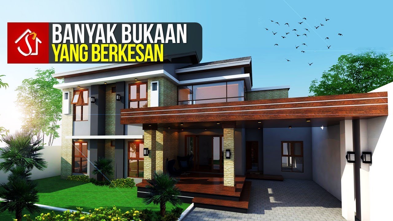 Rumah Minimalis Modern 2 lantai 5 Kamar Tidur di Lahan 15x17