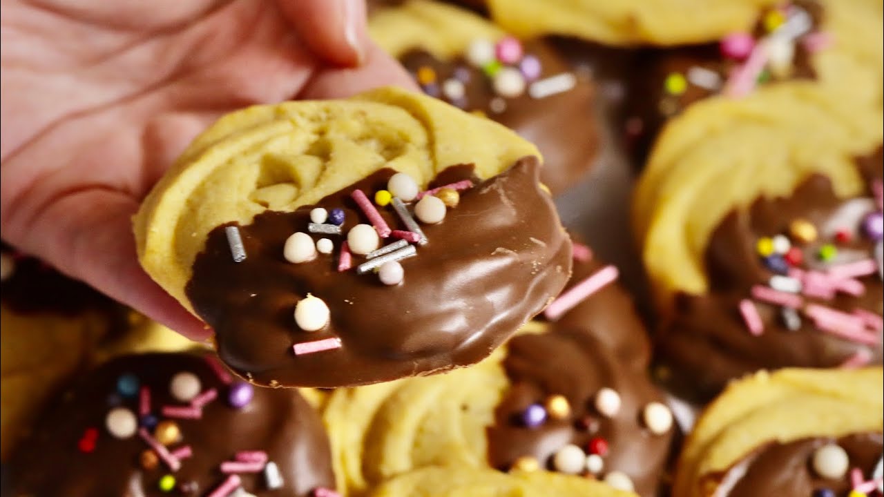 بسكوت الزبدة الإطالي بنكهة القهوة  مش هتستغني عنه ابدا (بيدوووب دوبان)| Butter Cookies