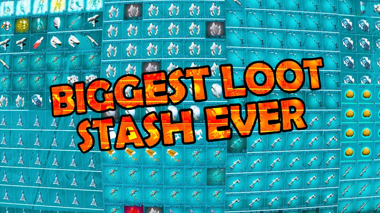 Raiding The BIGGEST DUPE LOOT STASH In ARKpoc History! Ep.5