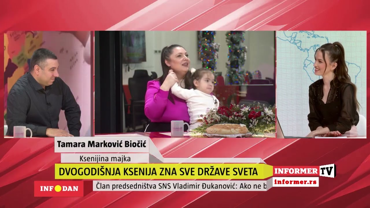 INFO DAN - Čudo od deteta! Ksenija ima samo dve godine zna sve države sveta