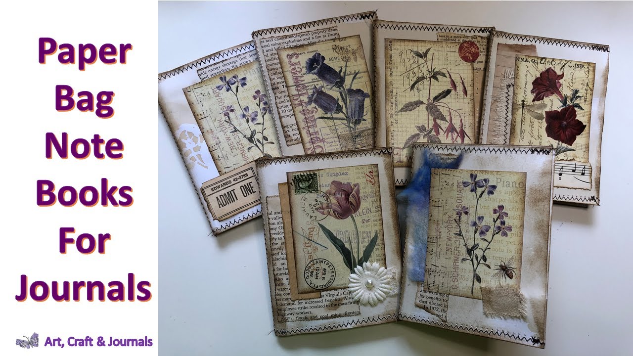 Using my Stash. Small Paper Bag Note Books for Journals