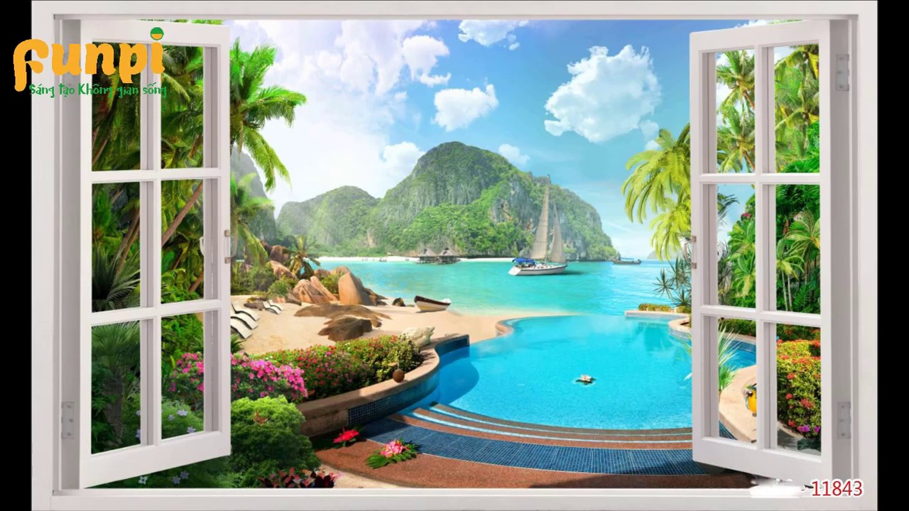 32 MẪU TRANH CỬA SỔ 3D - GIÚP NHÀ CỰC THOÁNG RỘNG | TRANH 3D HẢI PHÒNG | TRANH DÁN TƯỜNG FUNPI