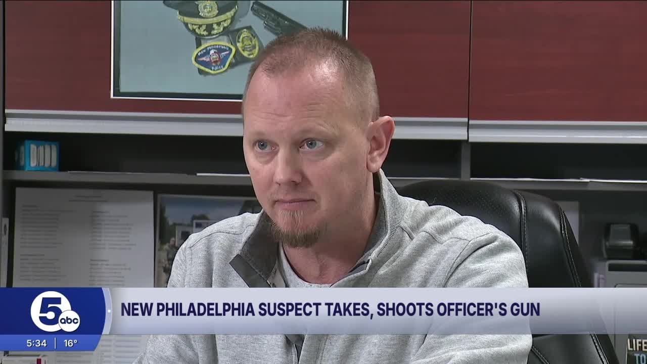 New Philadelphia suspect allegedly takes, shoots officer's gun in Tuscarawas Co.