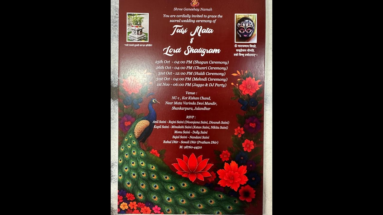 TULSI MATA CHUNRI CEREMONY AT VRINDA DEVI MANDIR  LIVE BY CRAZY HUT 9814366248