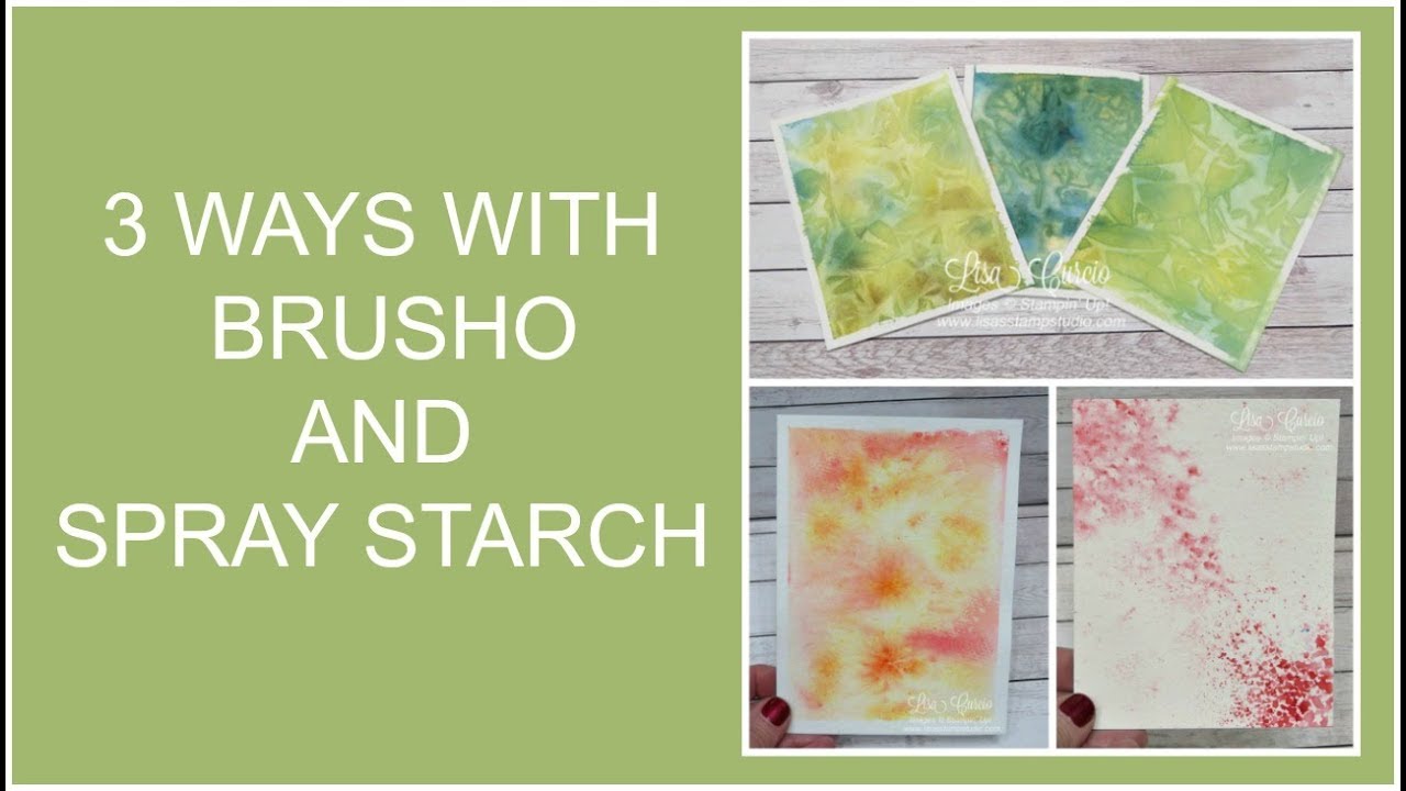 Quick Crafting Tip - 3 Ways with Brusho and Spray Starch