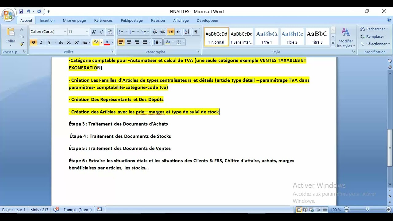 PARTIE 3 PARAMETRAGE D'UNE SOCIETE SAGE COMMERCIAL I7 CALCUL TVA TAXABLE EXONERATION