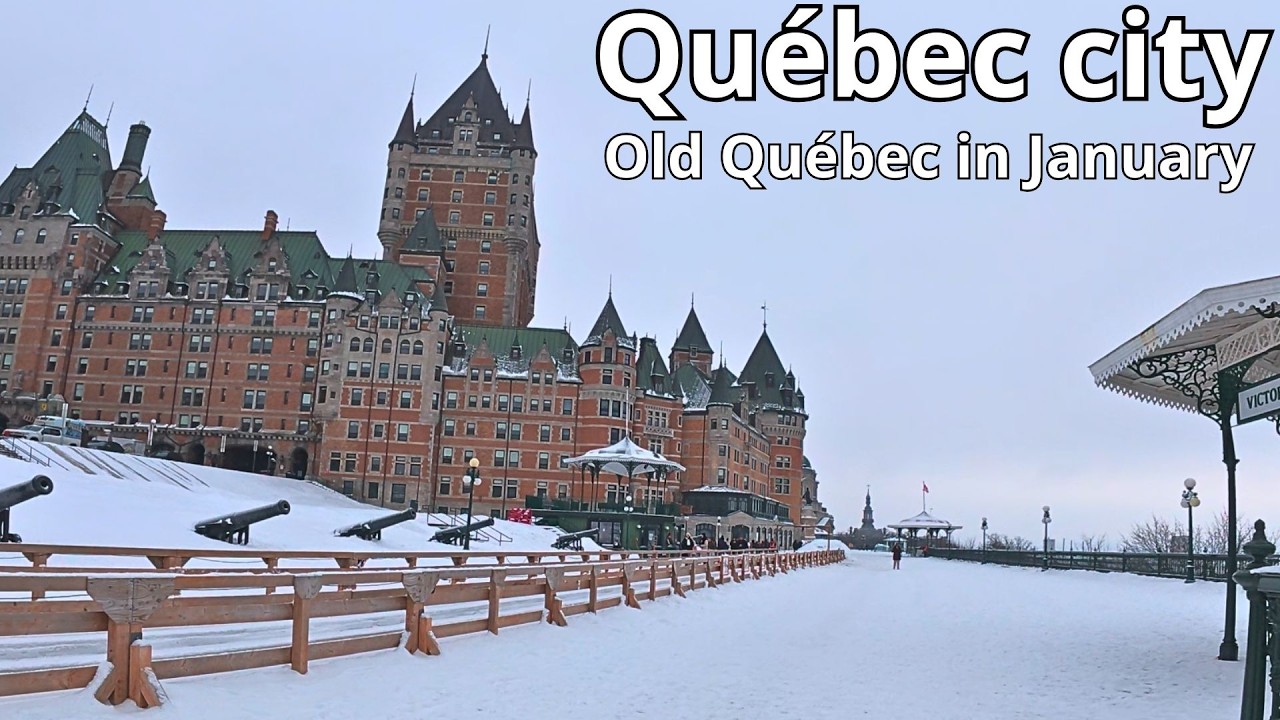[4K60FPS] Québec city | Walking in Old Québec in January | DJI Action 5 pro