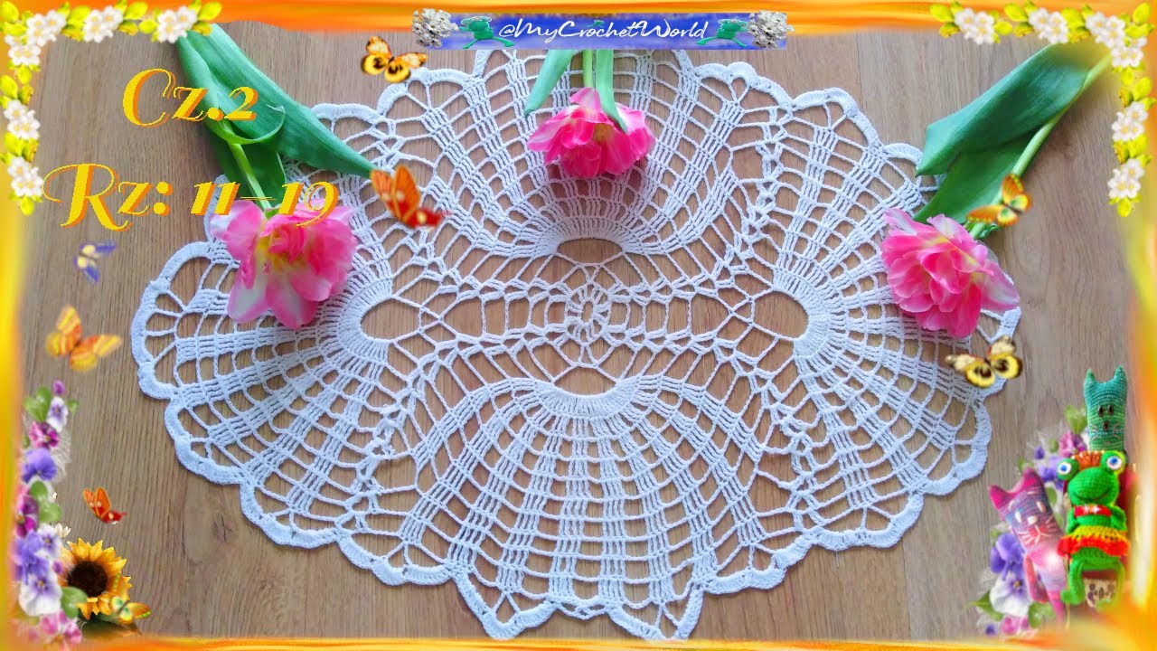 Serwetka_Bieżnik 60 Cm Nr.1 /Cz.2 #dolly #easy #crochet #szydełkowanie    @mycrochetworld