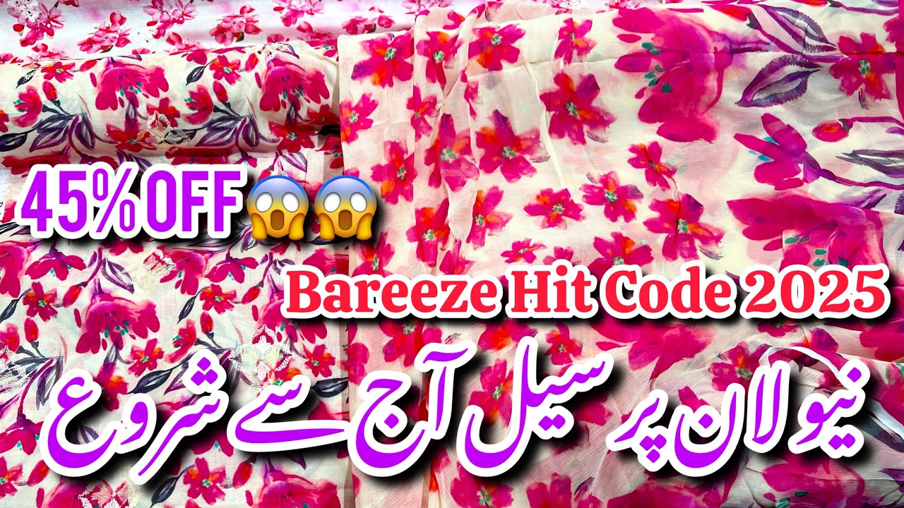 Bareeze 45% Off Sale On New Summer Collection 2025 #bareeze #sale