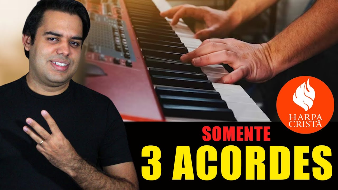Toque QUALQUER hino da harpa cristã no TECLADO com apenas 3 ACORDES