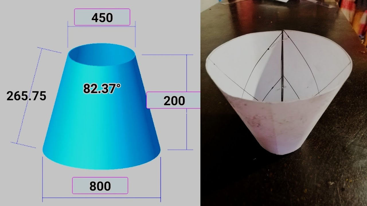 How to Make Cone Pattern / using Cone Calculator App ( tagalog tutorial )