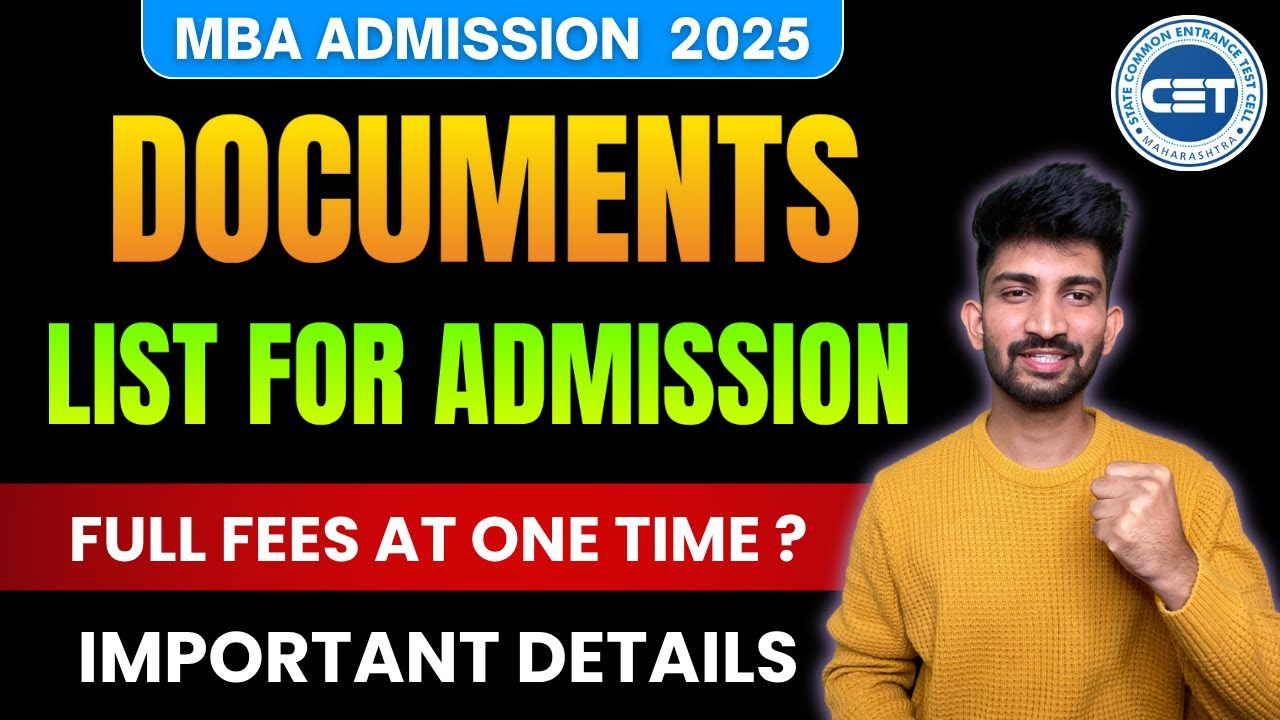 Mba Documents for Admission 2025 | Documents Required in College for Admission 2025