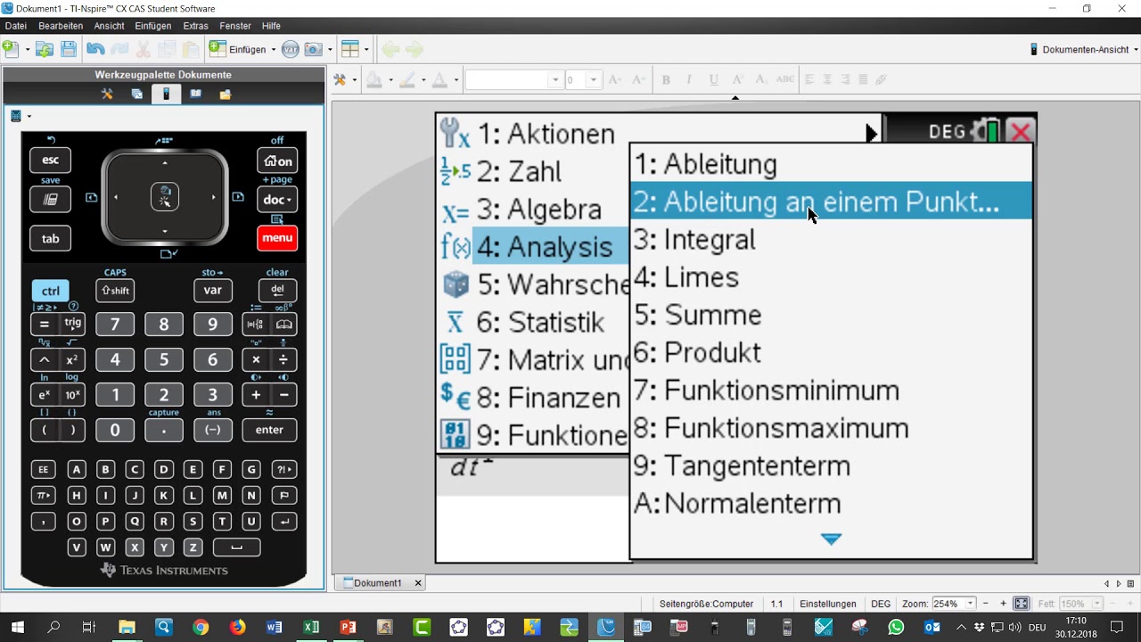 TI NSpire CX CAS Ableitungen Mathago