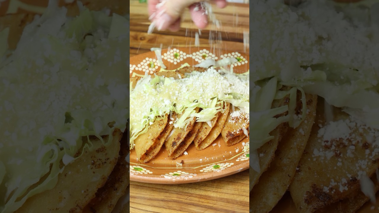 Tacos dorados de papas con chorizo. Get my cookbook. Link in bio 🙏🏻. #recipe