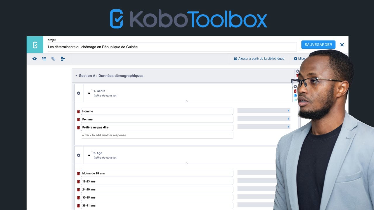 03. Kobo Toolbox: Conception du questionnaire (Tableau des questions & Classement)