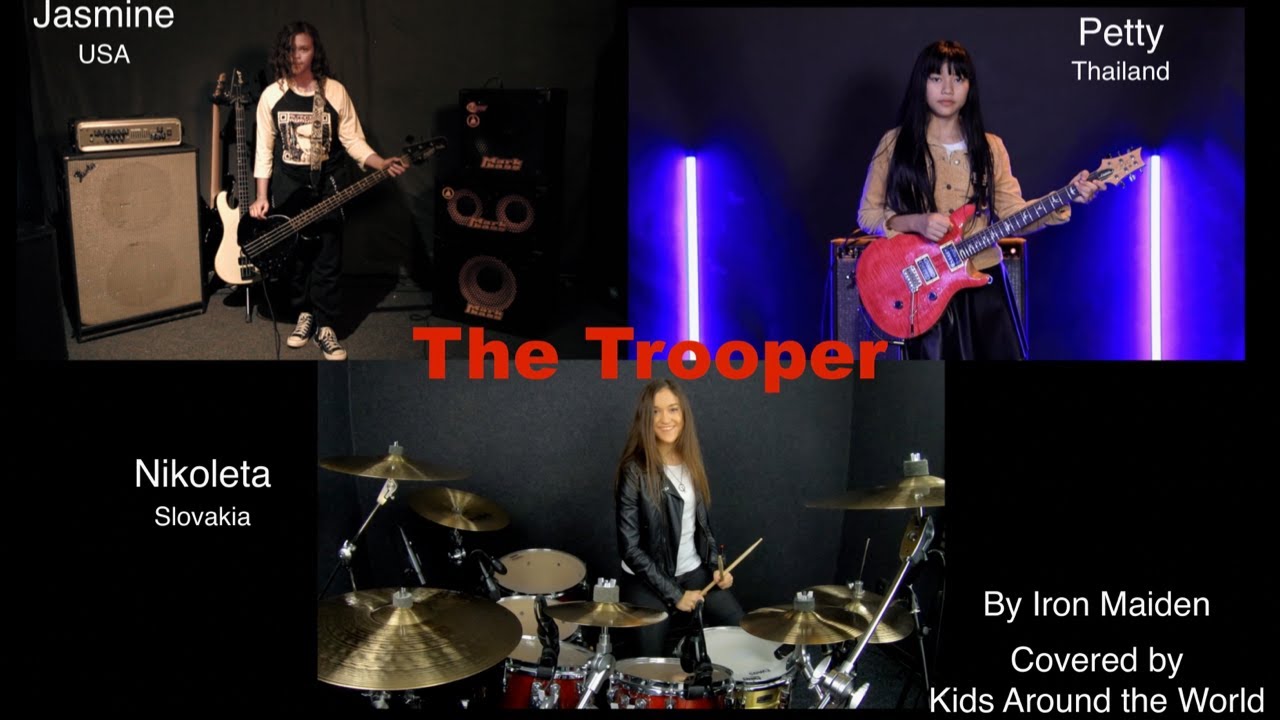 The Trooper / Iron Maiden cocer  by Jasmine - USA , Petty - Thailand , Nikoleta - Slovakia