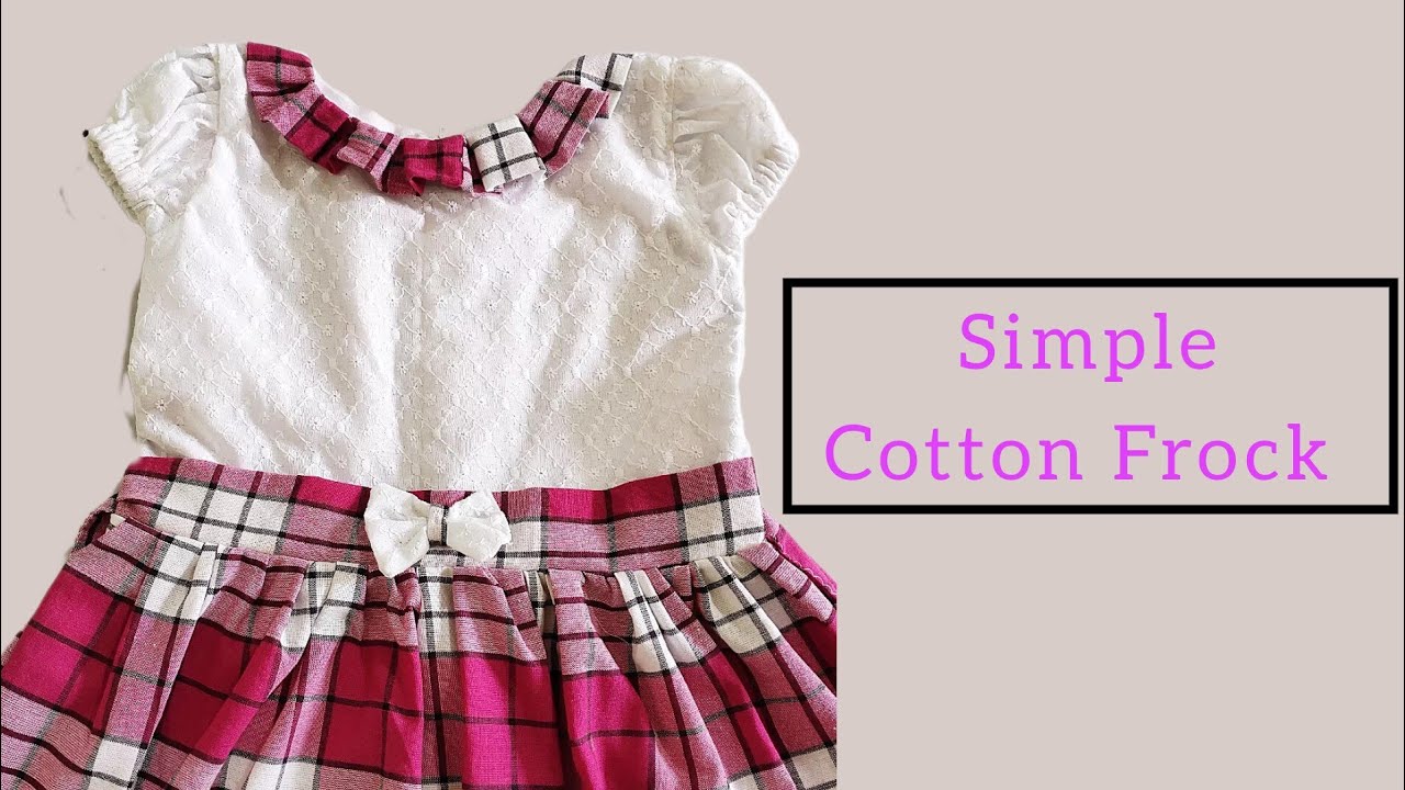 DIY Baby Frock Cutting and Stitching in Malayalam / Simple Cotton Frock