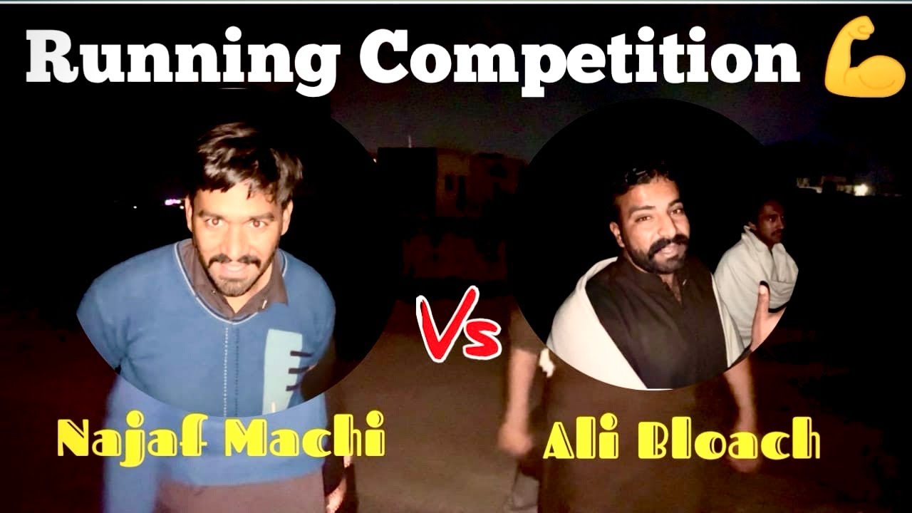 Ali bloach and Najaf Machi running competition 🏃who is winner 😂