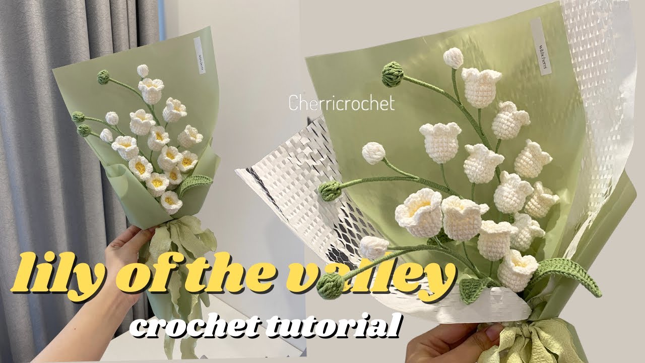 Lily of the valley crochet tutorial - Beginner friendly & in-depth tutorial - Crochet flowers