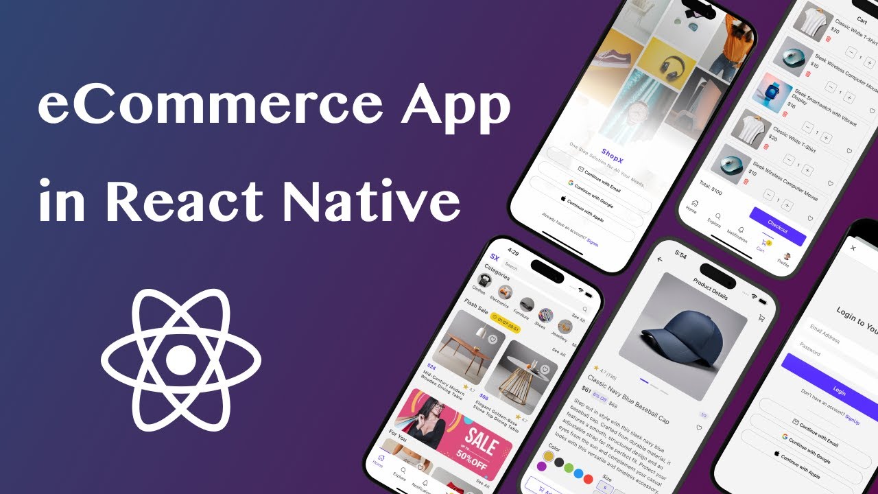 🔴 Complete eCommerce App UI in React Native | React Native Project