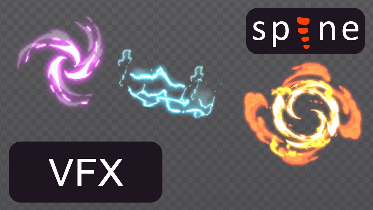 Spine 2D: VFX #3 | Магия | Телепорт | Молния | Торнадо | Взрыв