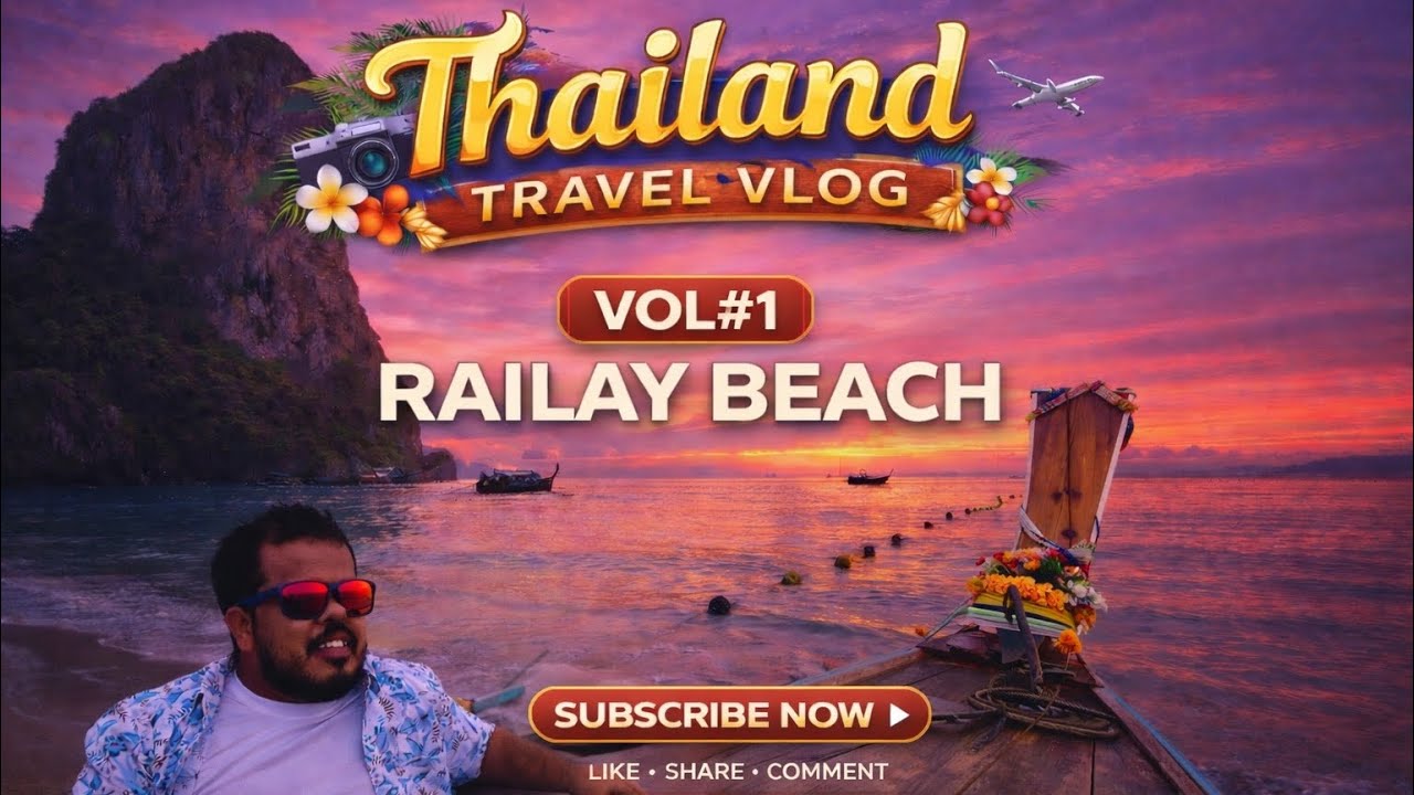 Thailand Travel Vlog 🇹🇭 | Vol. 1 – On the Way to Railay Beach 🌊 | 