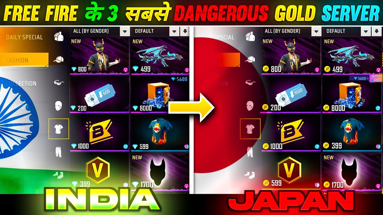 I FOUND 3 ONLY GOLD COIN 🪙 DANGEROUS SERVER 😱 || DIAMOND IS BAN IN THIS SERVER - FREE FIRE 🔥