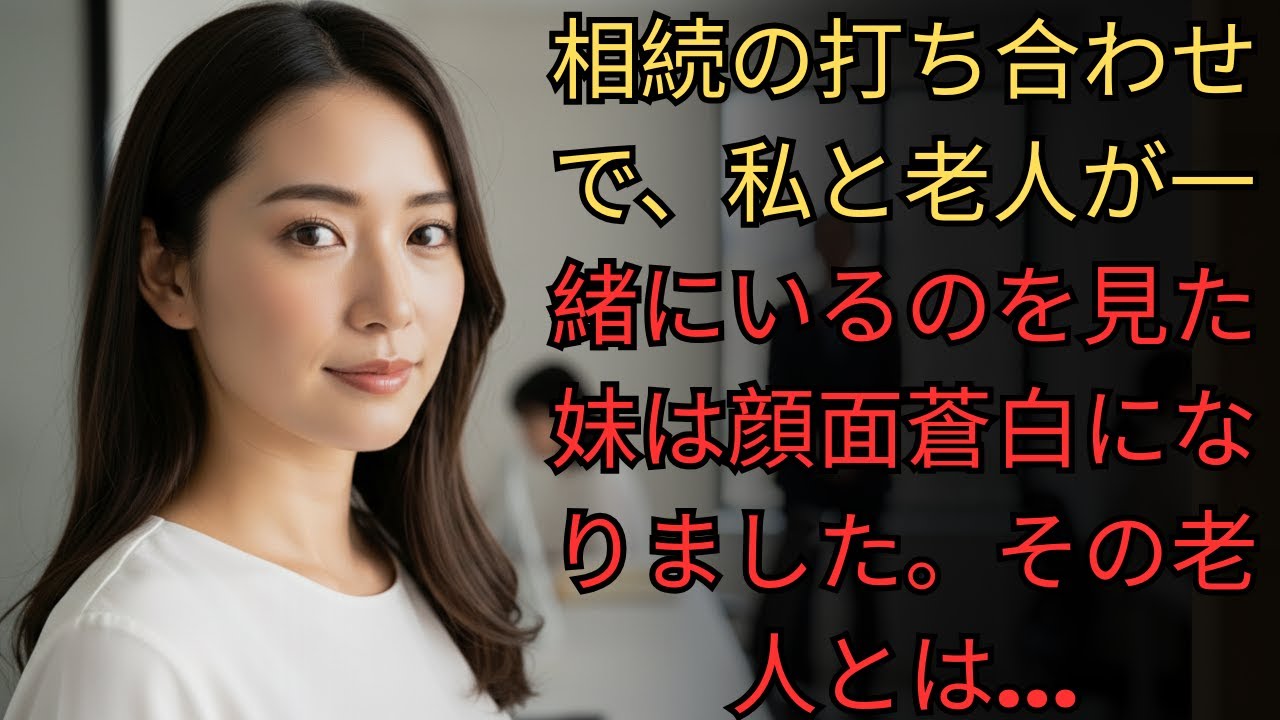 相続の打ち合わせで、私と老人が一緒にいるのを見た妹は顔面蒼白になりました。その老人とは…