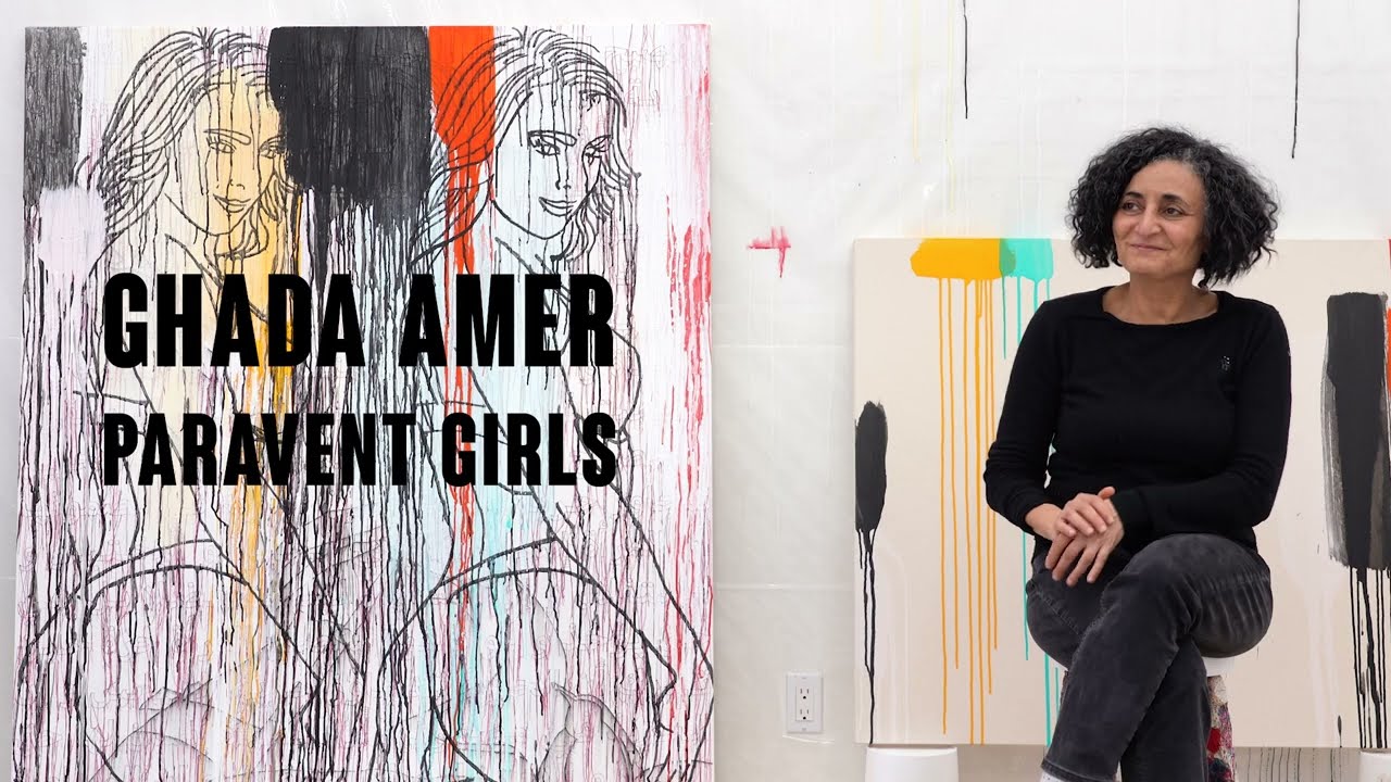 Studio Visit | Ghada Amer | Paravent Girls | Tina Kim Gallery