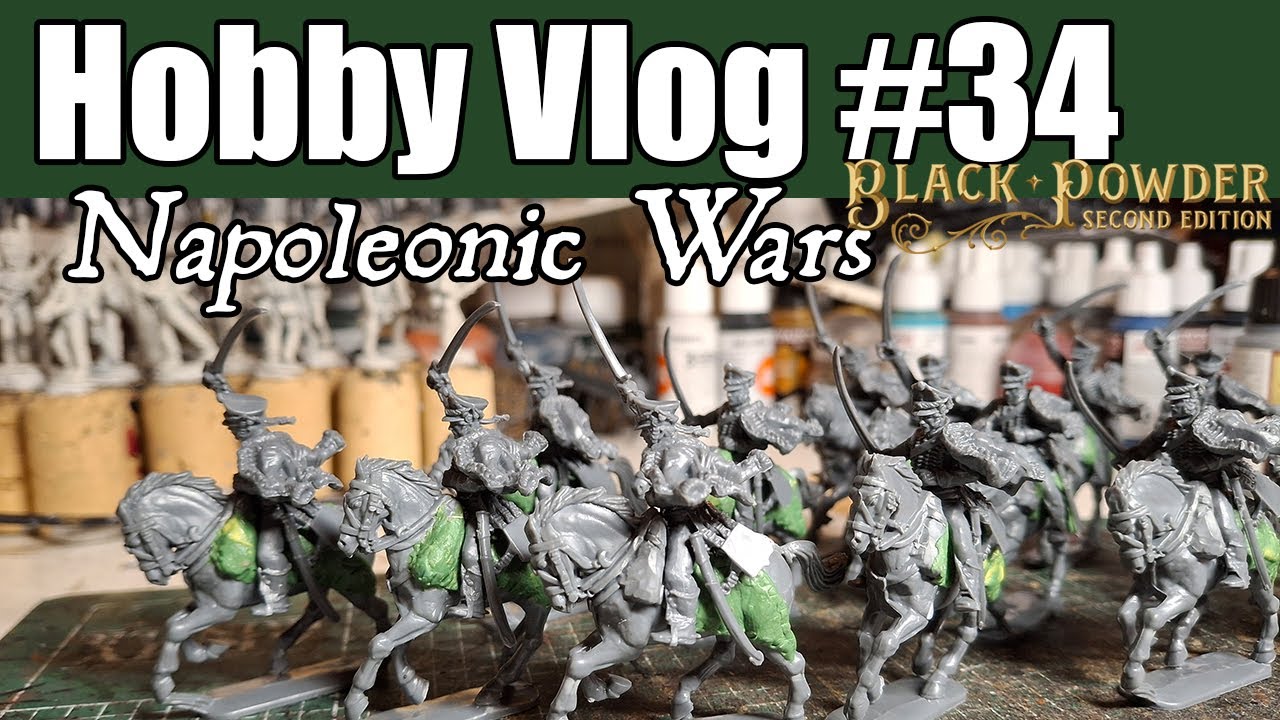 Hobby Vlog #34 Napoleonic Wars Black Powder, Russian Hussars Cavalry Kitbash & Green Stuff.