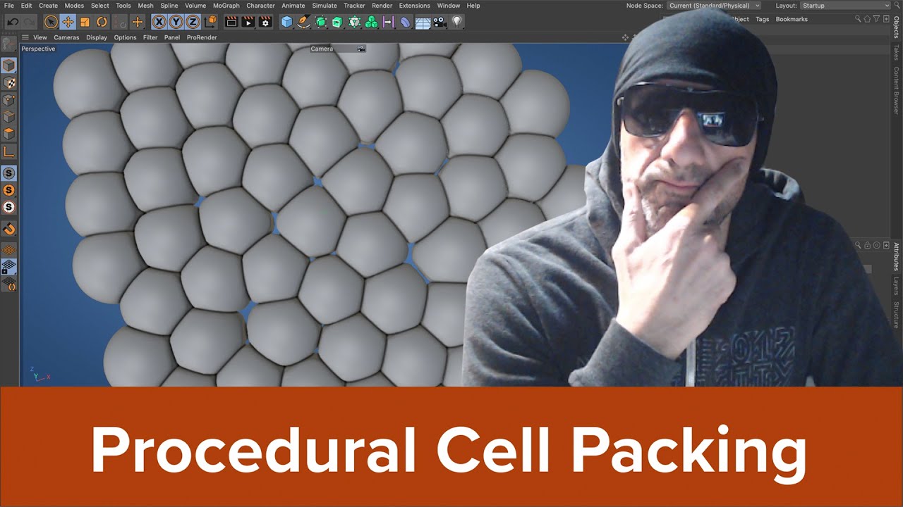 Packing Spherical Cells Using MoGraph and Volumes