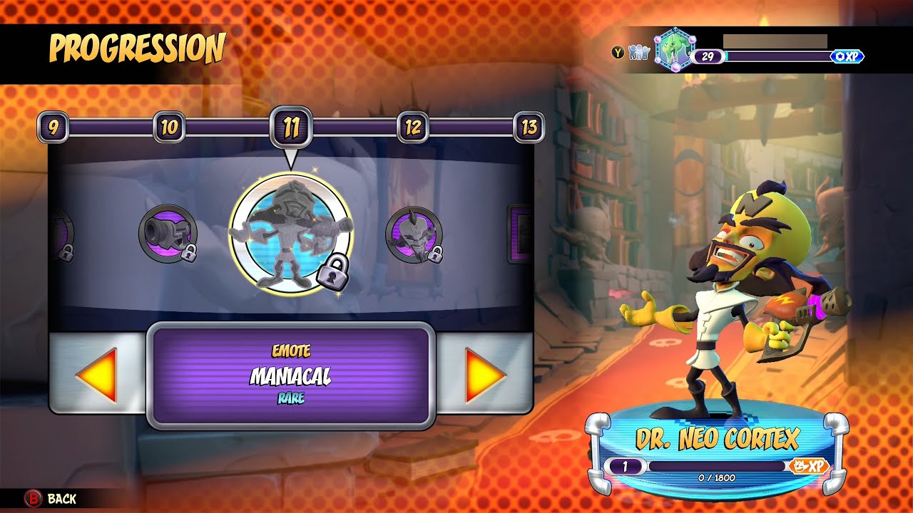 Crash Team Rumble - Dr. Neo Cortex Character Progression Customization