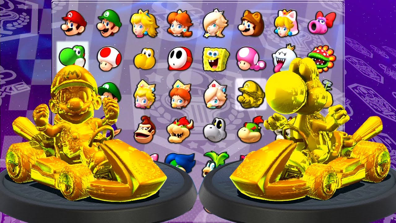 【マリオカート8デラックス】全キャラクター金バージョン