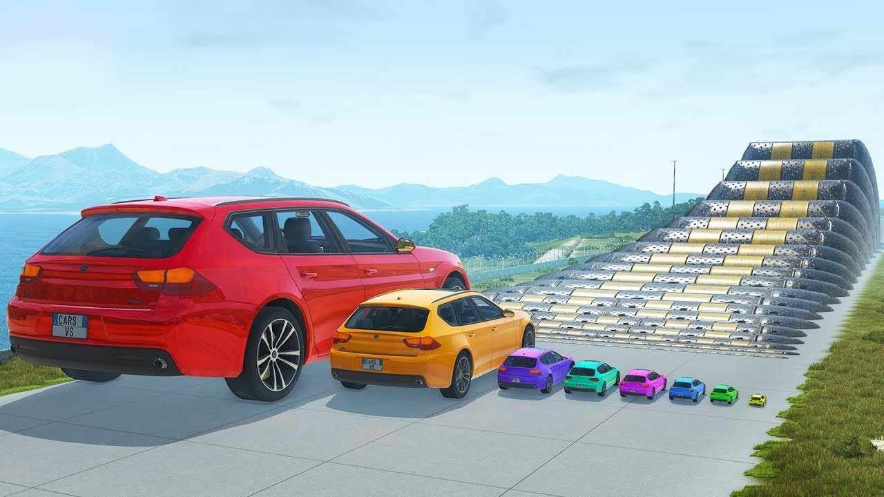Carros Pequenos e Grandes Vs Lombadas - #beamngdrive