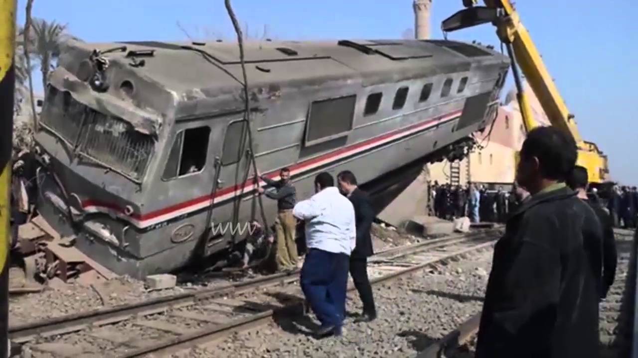 عودة حركة قطارات بنى سويف بعد رفع آثار الحادث