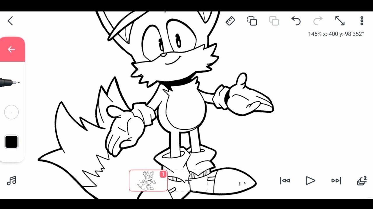 Drawing Tails on Flipaclip | sonic the hedgehog - Tails