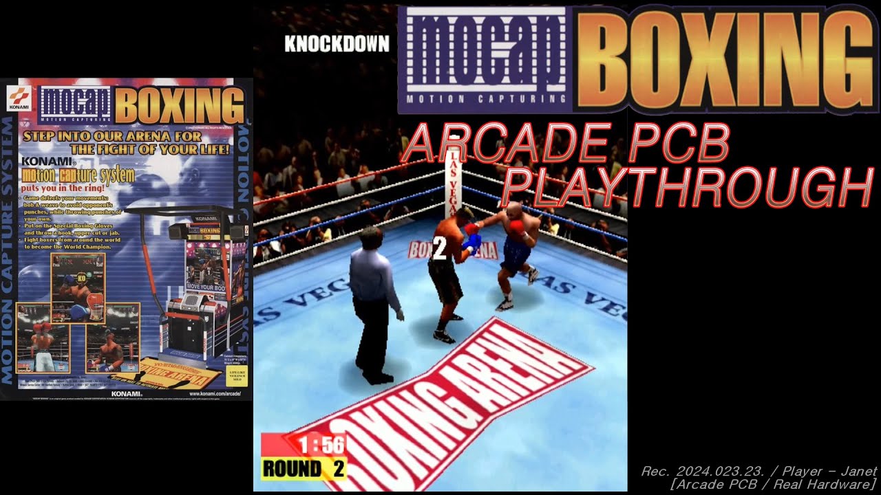 [Arcade PCB] MOCAP BOXING - Full Game Playthrough  / 모캡 복싱 PCB 플레이 영상