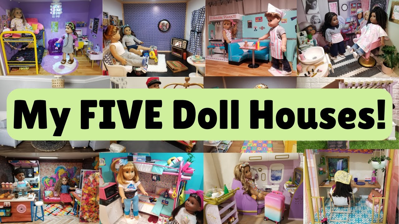 All FIVE of My American Girl Dollhouses (a long-awaited, updated tour)