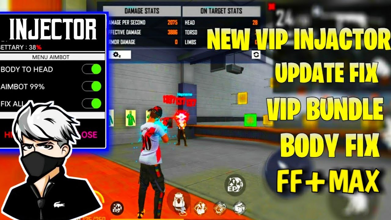 TESTING FREE FIRE NEW INJECTOR AIM LOCK+VIP BUNDLE INJECTOR.#maxff#ayushgangstergamer #antiban