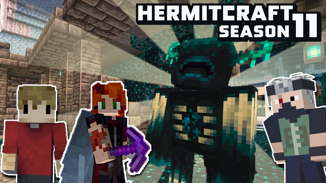 Wardens and Terrain with Grian and Etho! Hermitcraft Stream VOD