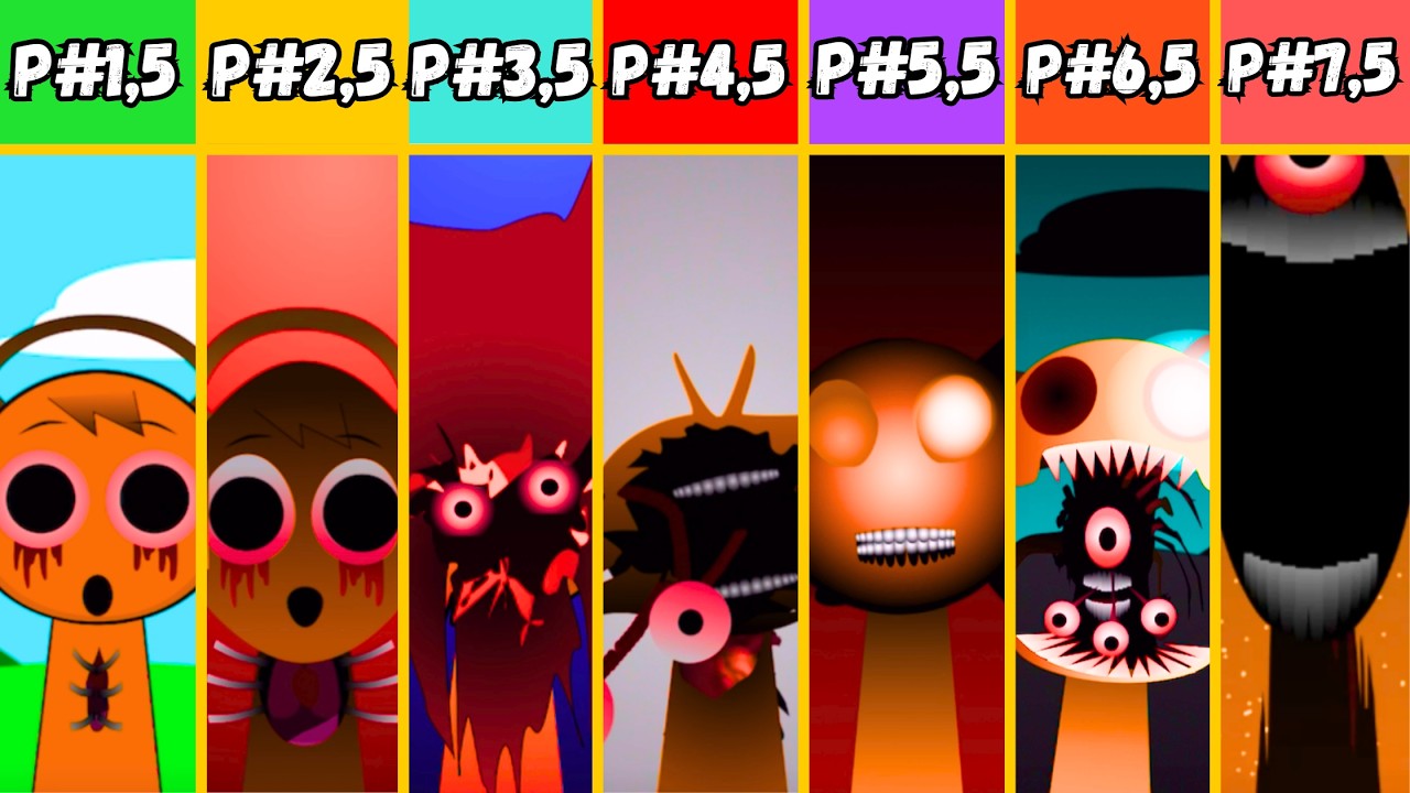 Incredibox Sprunki - Transfotmation Phase#1,5 VS #2,5 VS #3,5 VS #4,5 VS #5,5 VS #6,5 VS #7,5