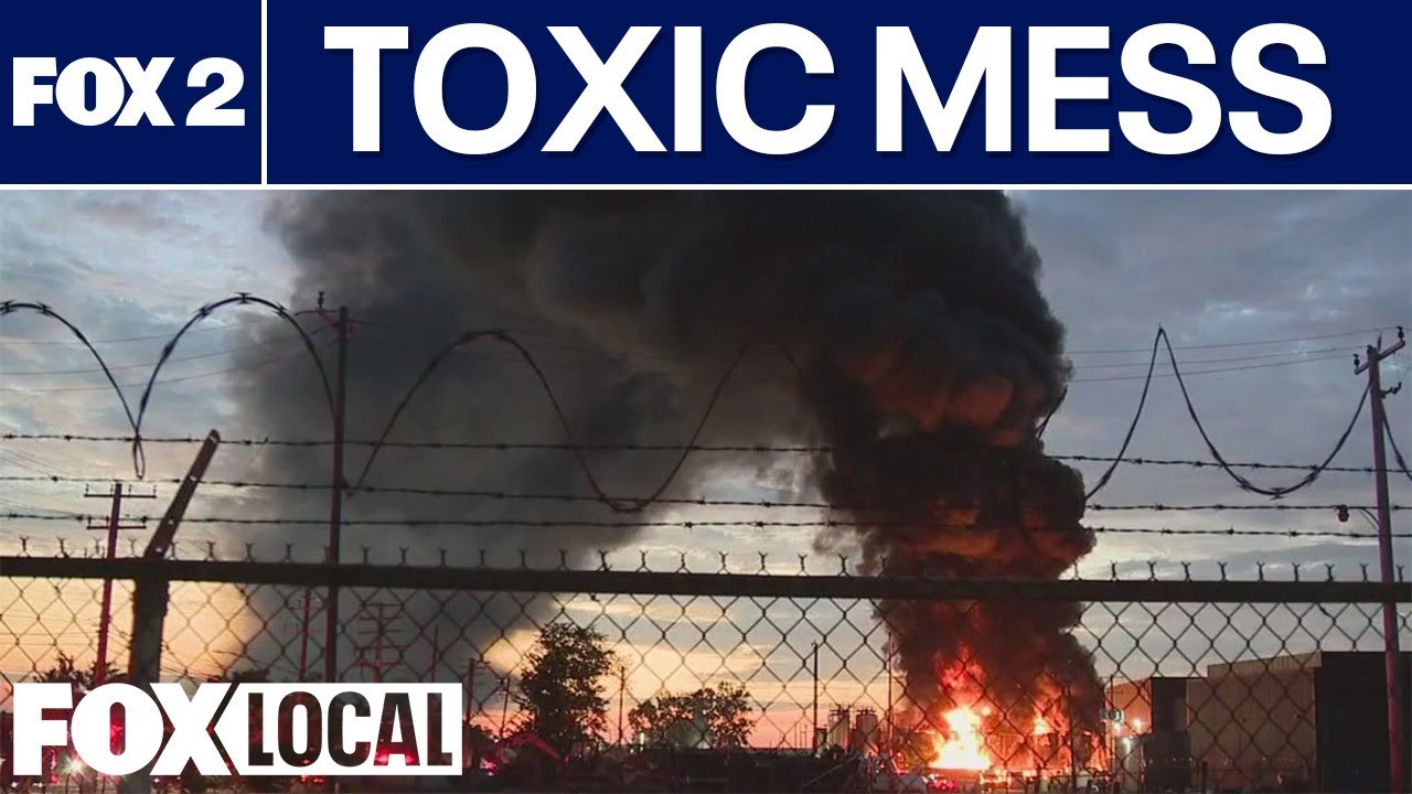 Firefighter injured after industrial blaze in Detroit