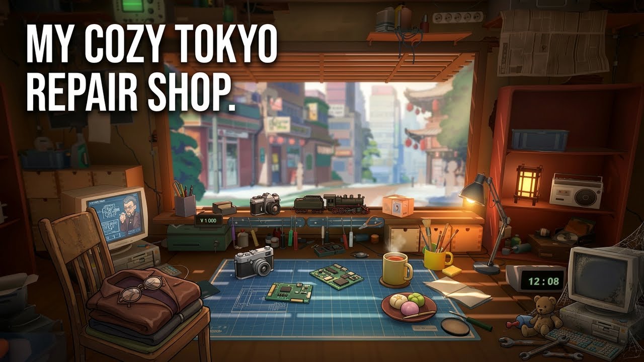 I opened a cozy repair shop in Tokyo | Restory beta test  Part 1 [4k60FPS]