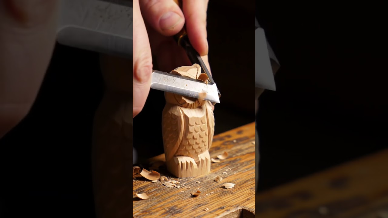 Watch a Block of Wood Magically Turn Into an Owl 黎